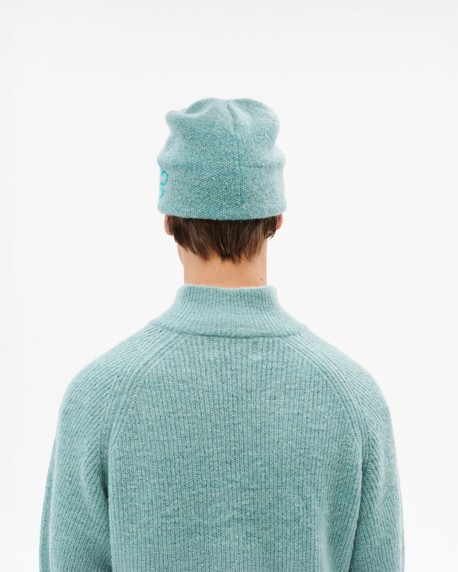 MASCOT MOHAIR MIXED KNIT BEANIE