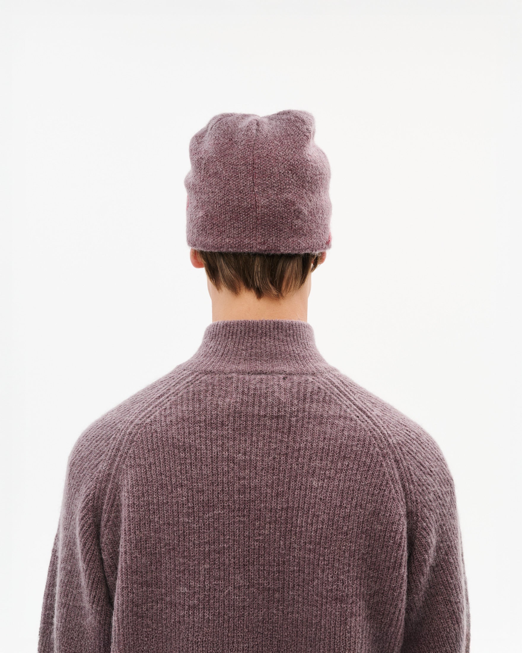 MASCOT MOHAIR MIXED KNIT BEANIE