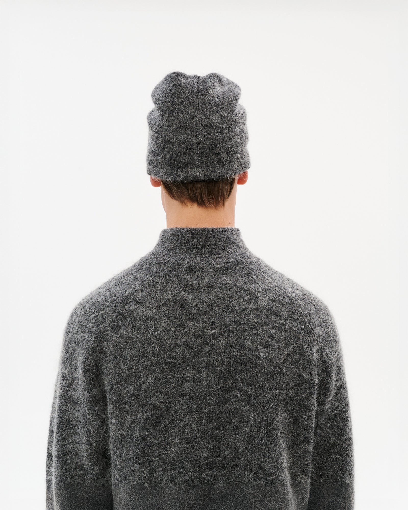 MASCOT MOHAIR MIXED KNIT BEANIE