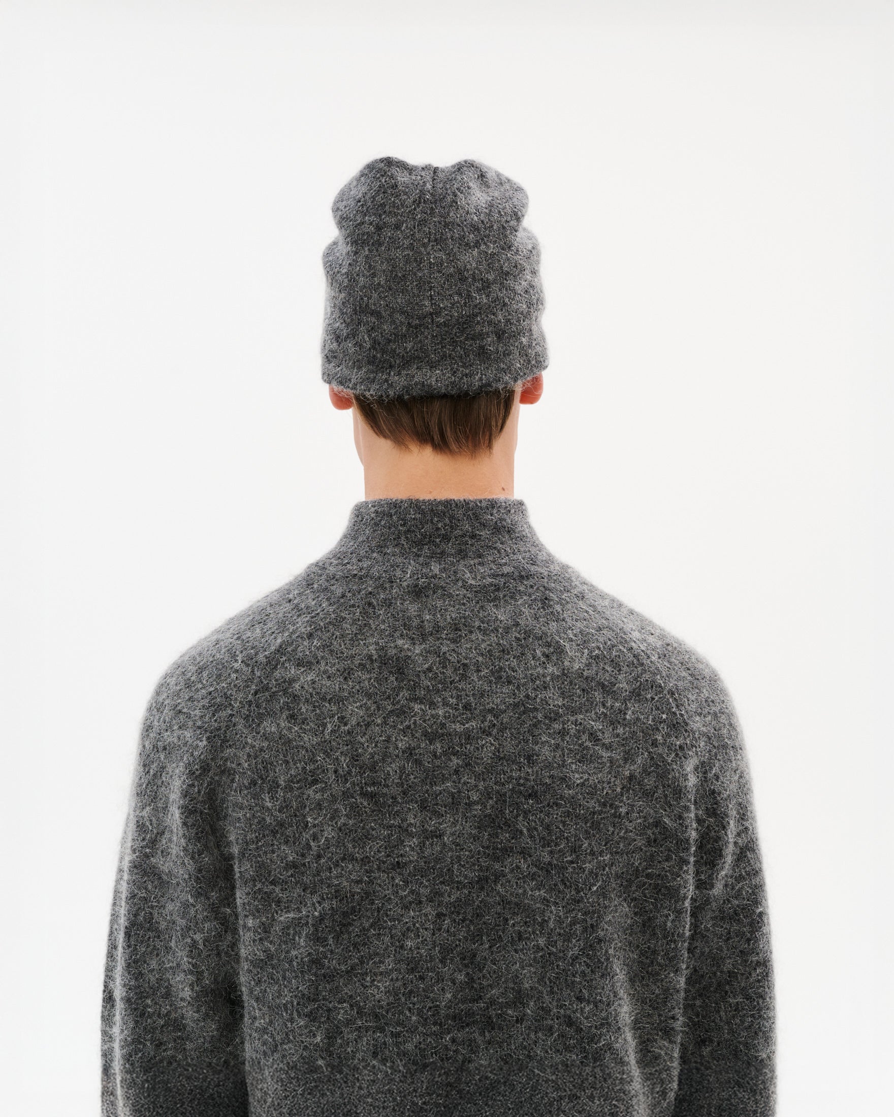 MASCOT MOHAIR MIXED KNIT BEANIE