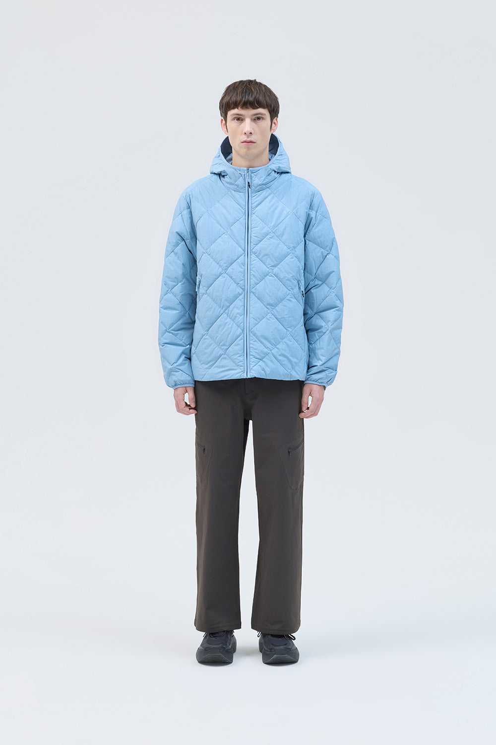 BASE GRID LT DOWN HOODED JACKET