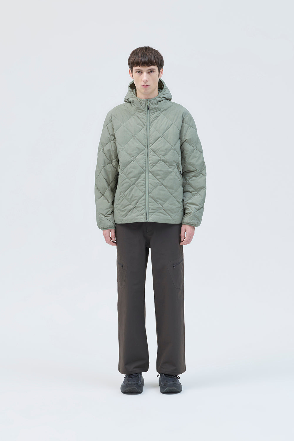BASE GRID LT DOWN HOODED JACKET