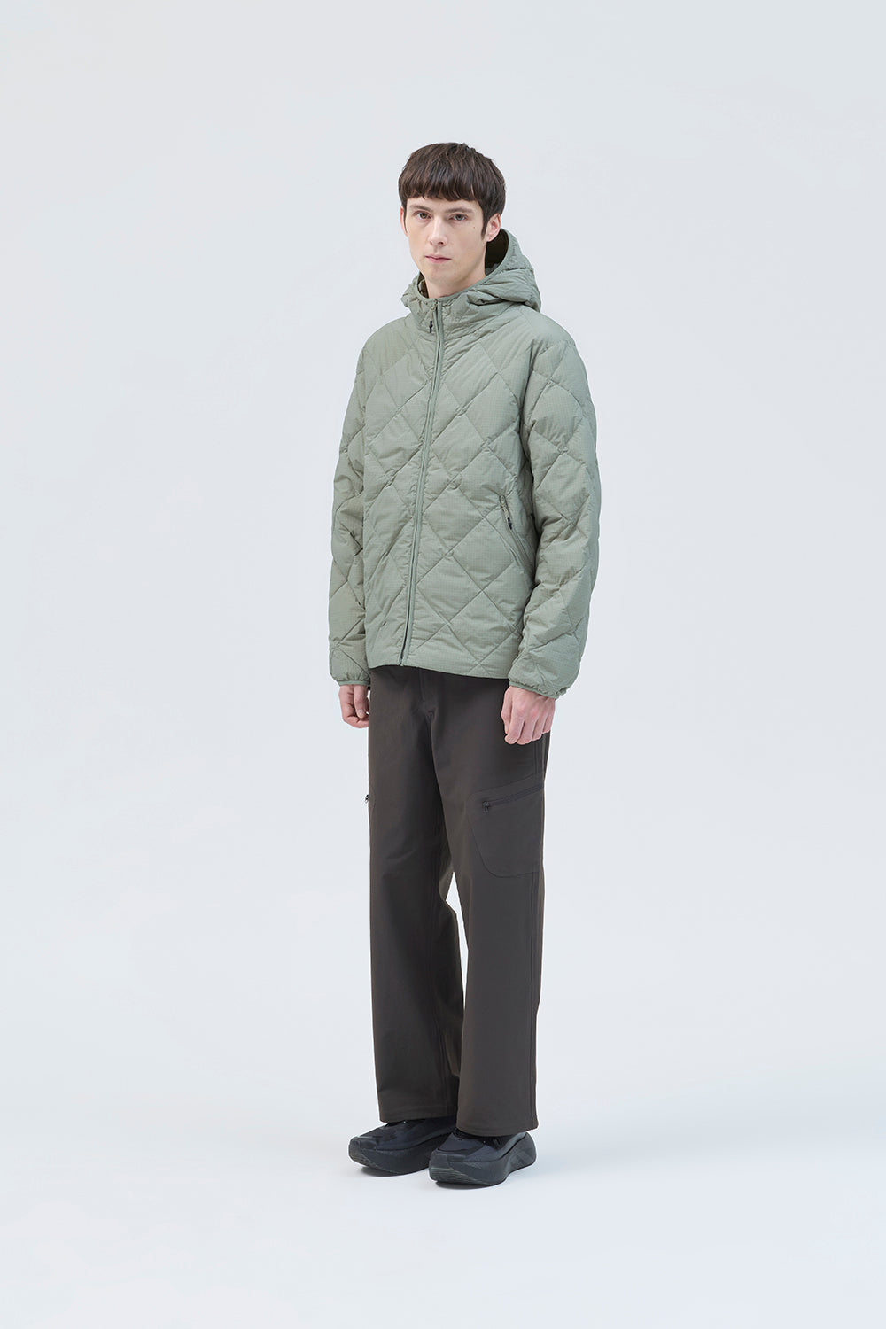 BASE GRID LT DOWN HOODED JACKET