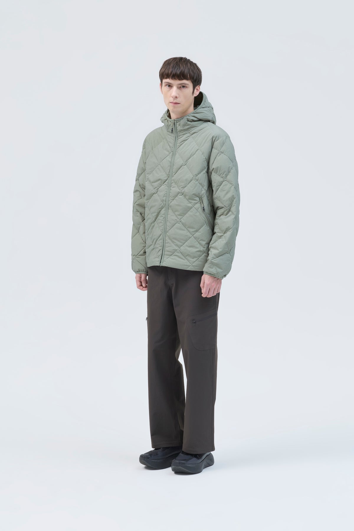 BASE GRID LT DOWN HOODED JACKET