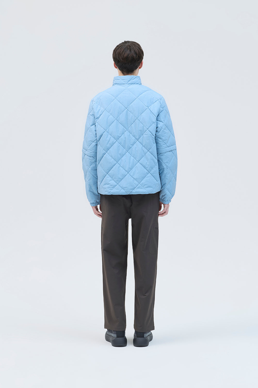 BASE GRID LT DOWN ZIP CHECK JACKET
