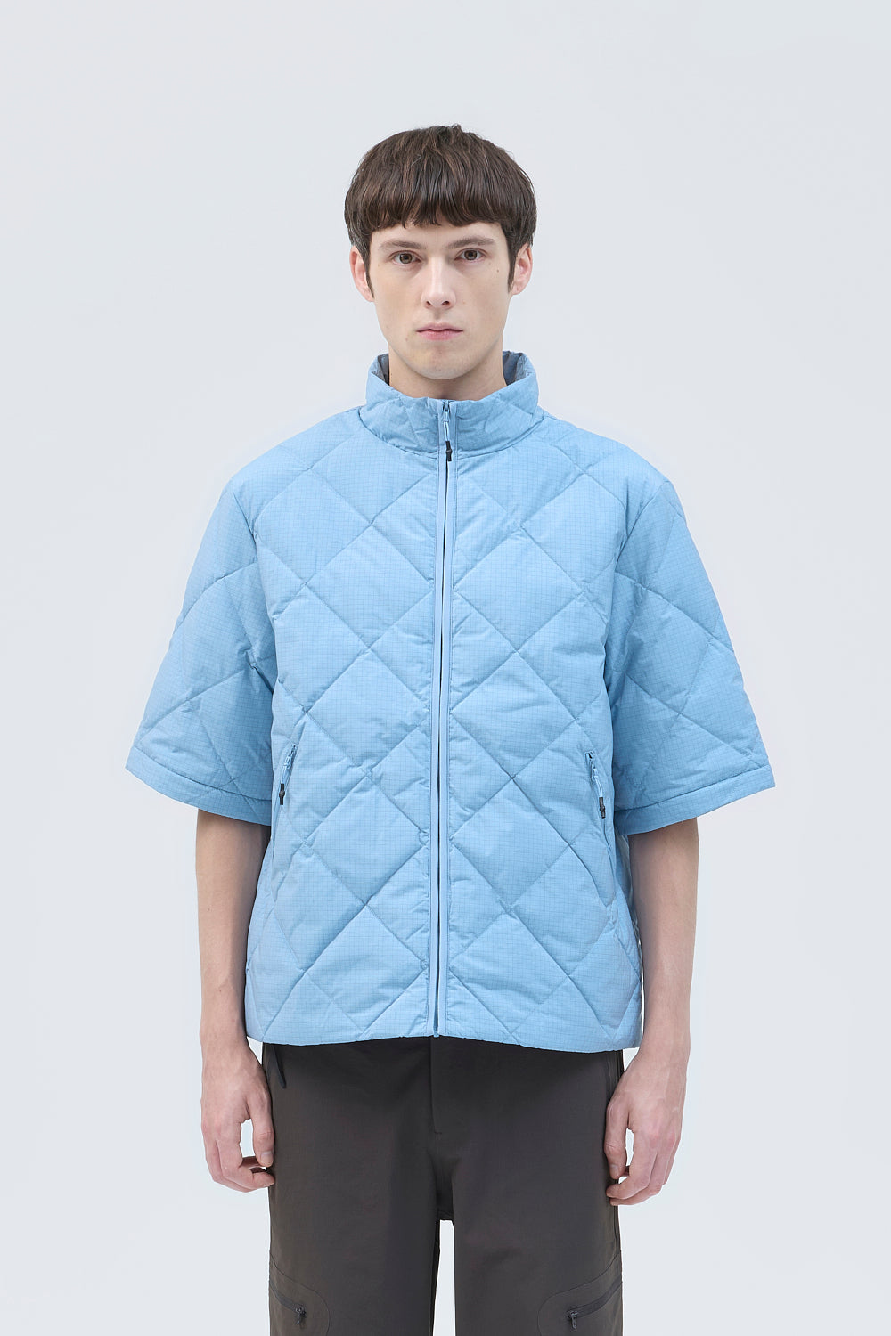 BASE GRID LT DOWN ZIP CHECK JACKET