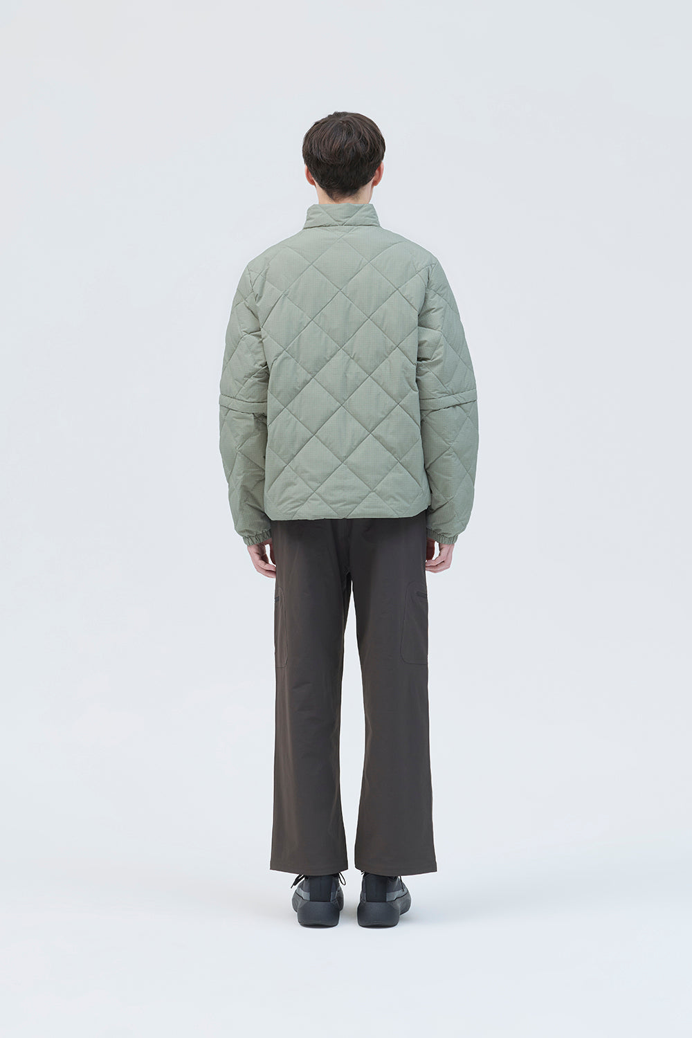 BASE GRID LT DOWN ZIP CHECK JACKET