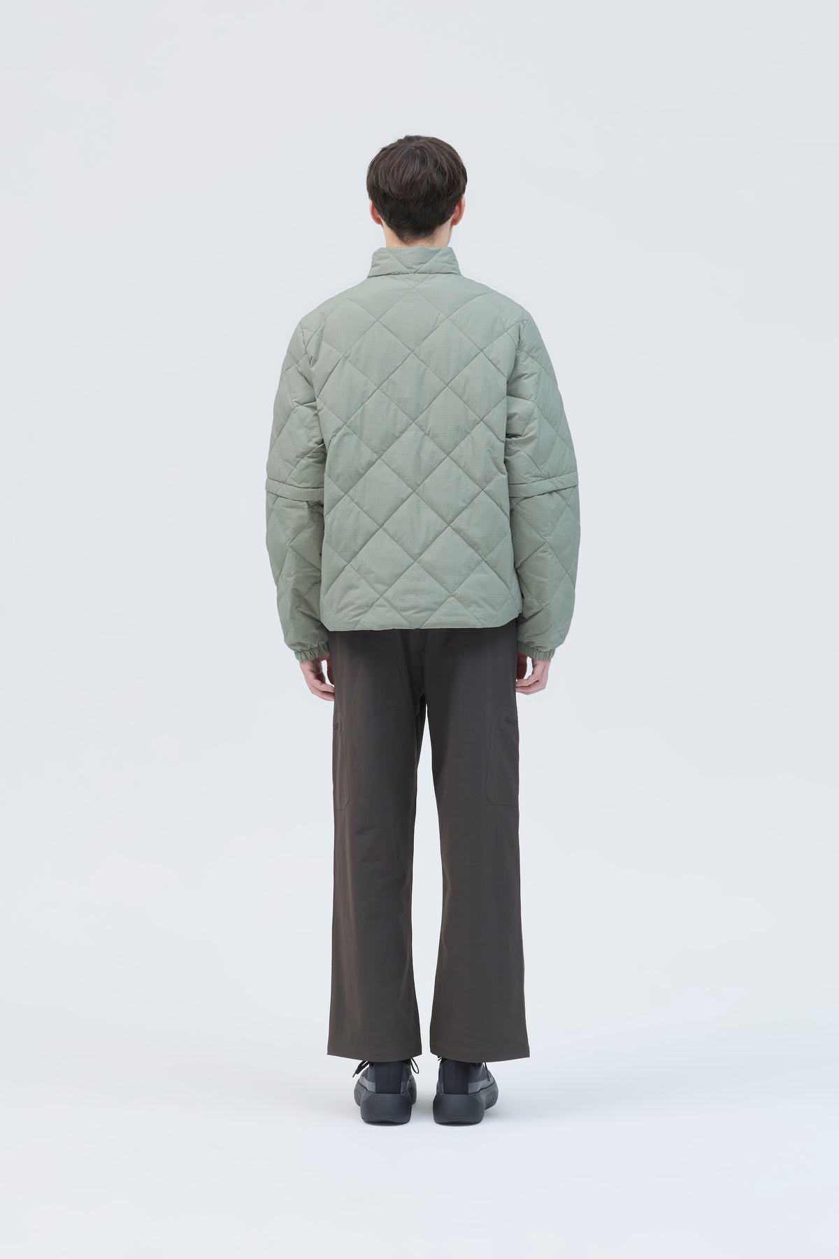 BASE GRID LT DOWN ZIP CHECK JACKET