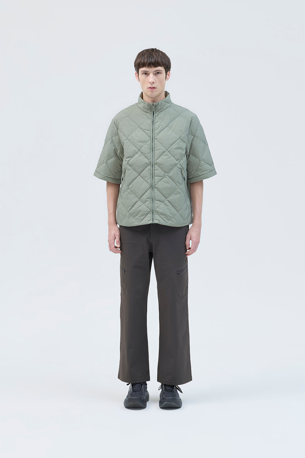 BASE GRID LT DOWN ZIP CHECK JACKET