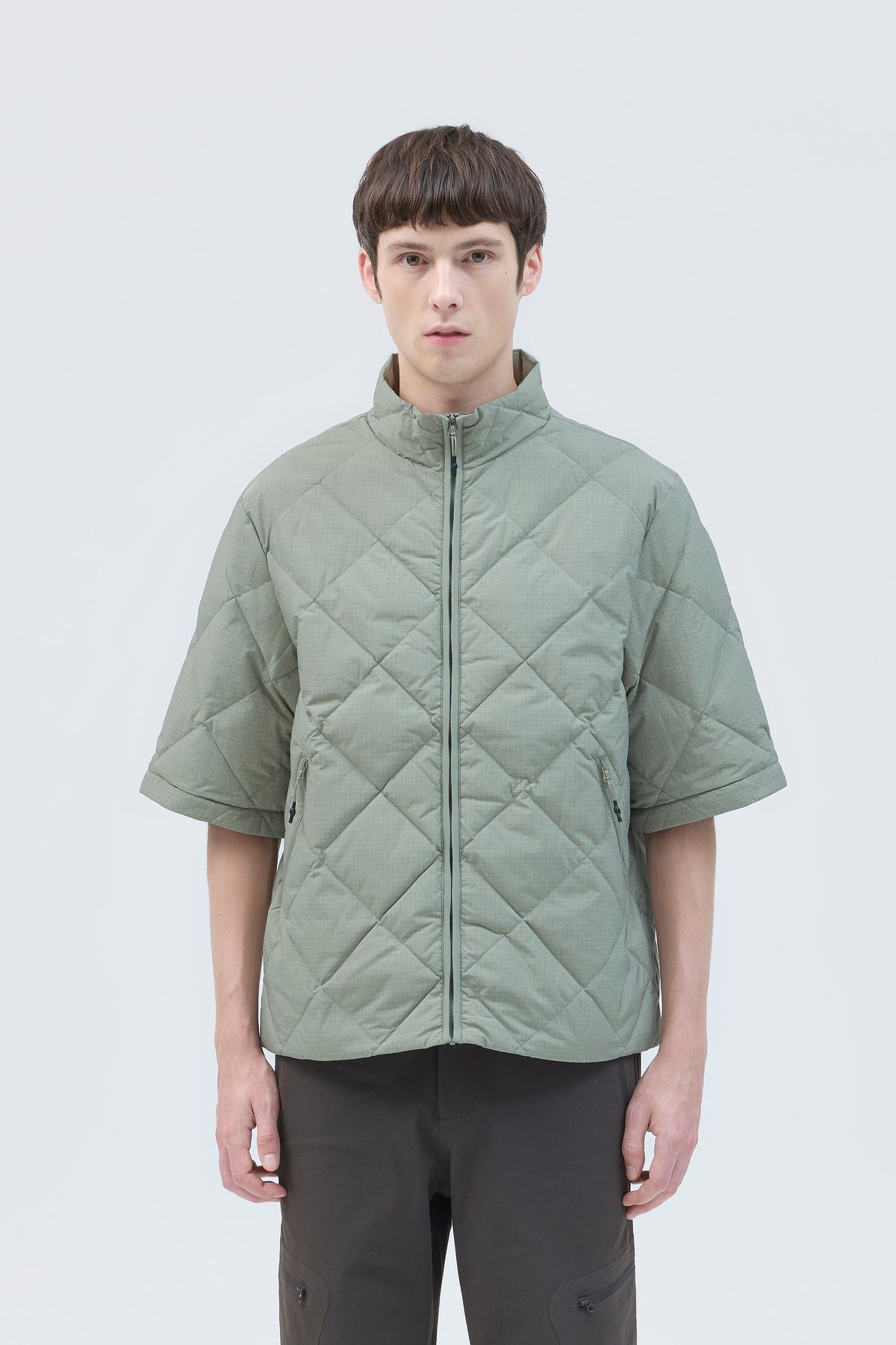 BASE GRID LT DOWN ZIP CHECK JACKET