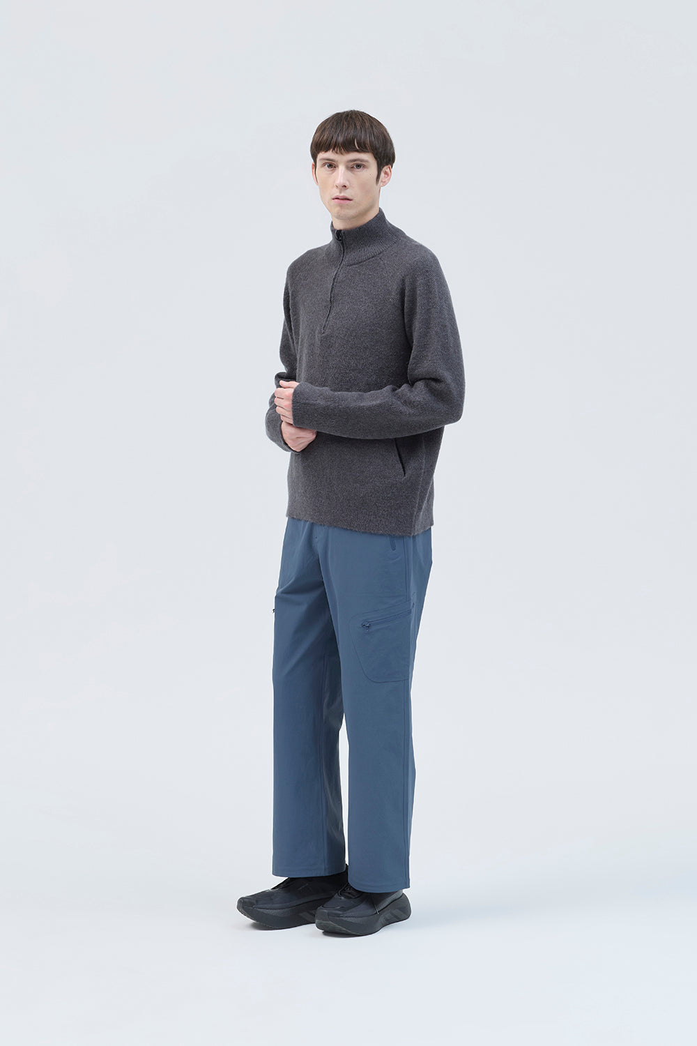 ESSENCE MOHAIR MIXED KNIT TOP