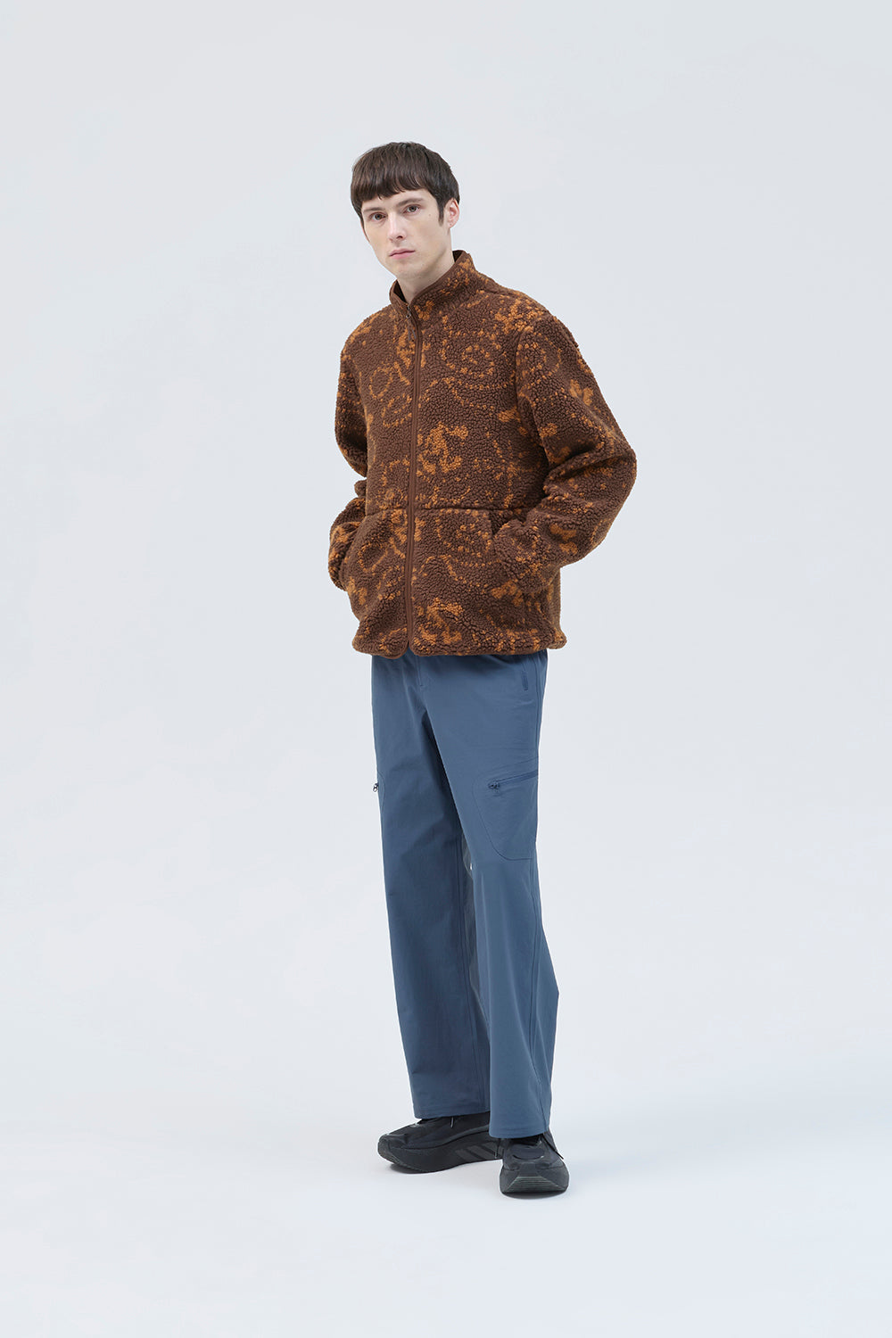 PRINT FLEECE JACKET