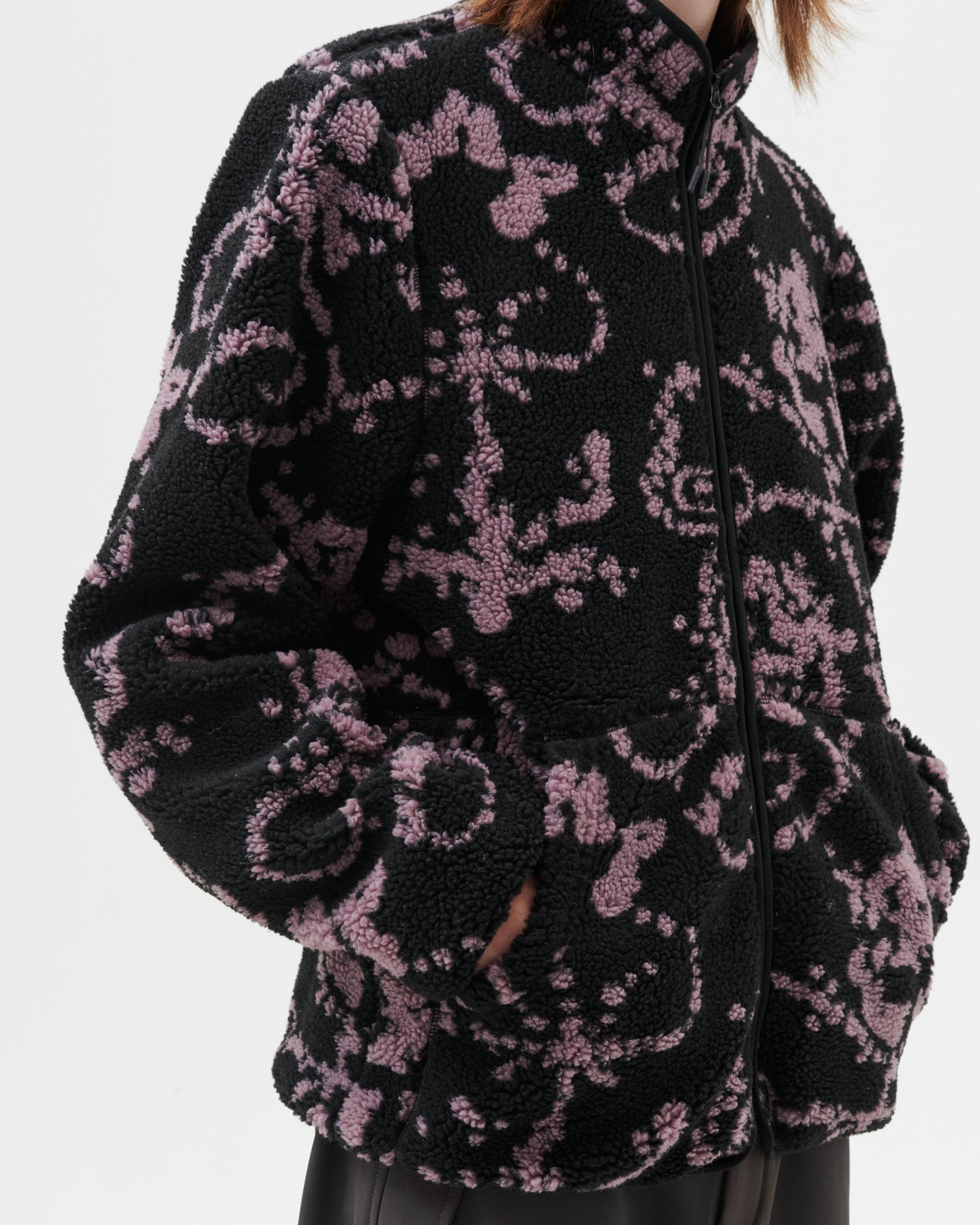 PRINT FLEECE JACKET