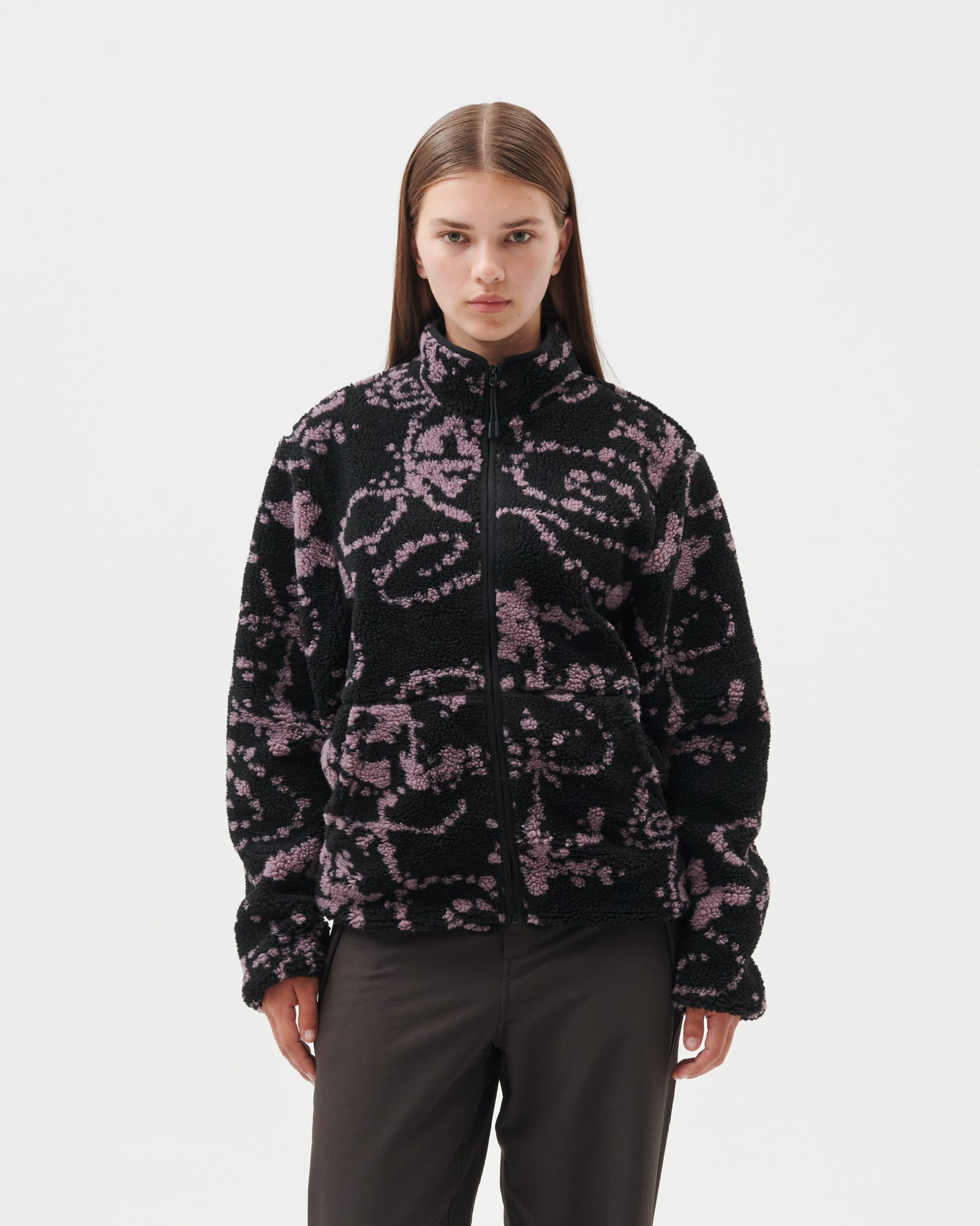 PRINT FLEECE JACKET