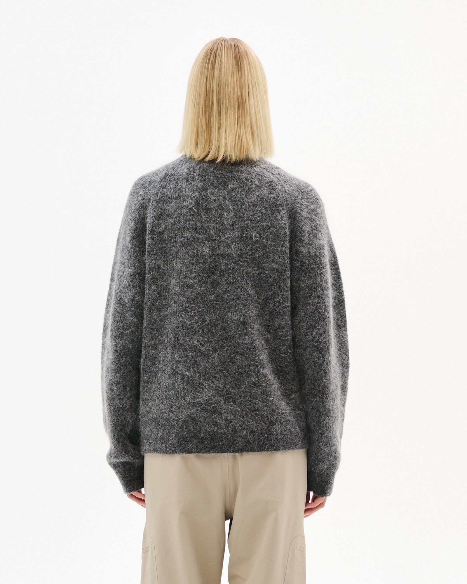 ESSENCE MOHAIR MIXED KNIT TOP