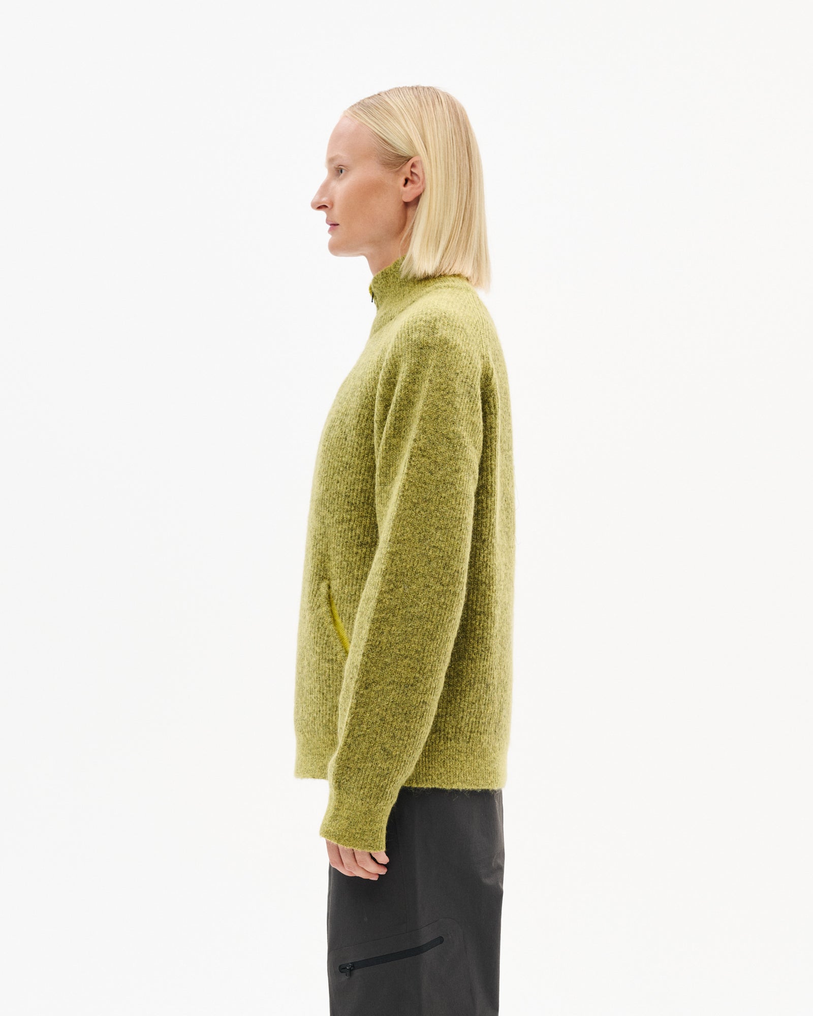 ESSENCE MOHAIR MIXED KNIT TOP