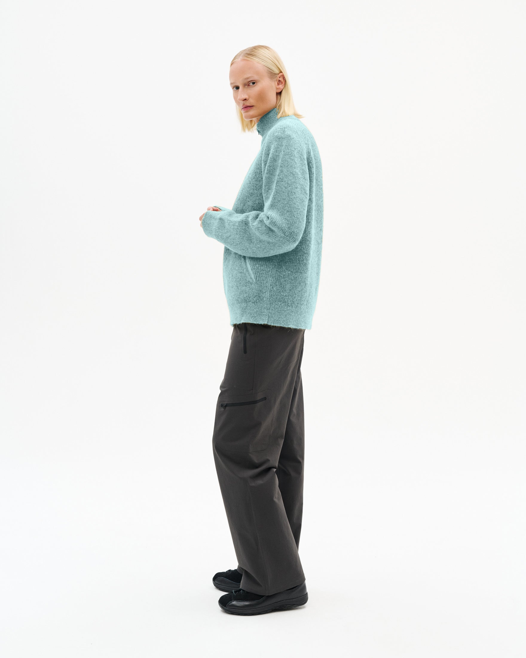 ESSENCE MOHAIR MIXED KNIT TOP