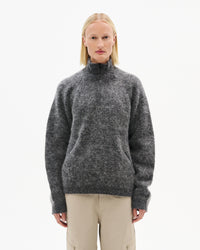 ESSENCE MOHAIR MIXED KNIT TOP hover media