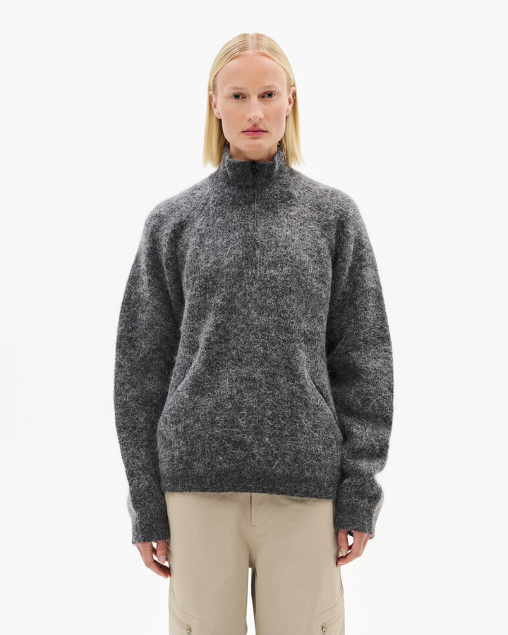 ESSENCE MOHAIR MIXED KNIT TOP hover media
