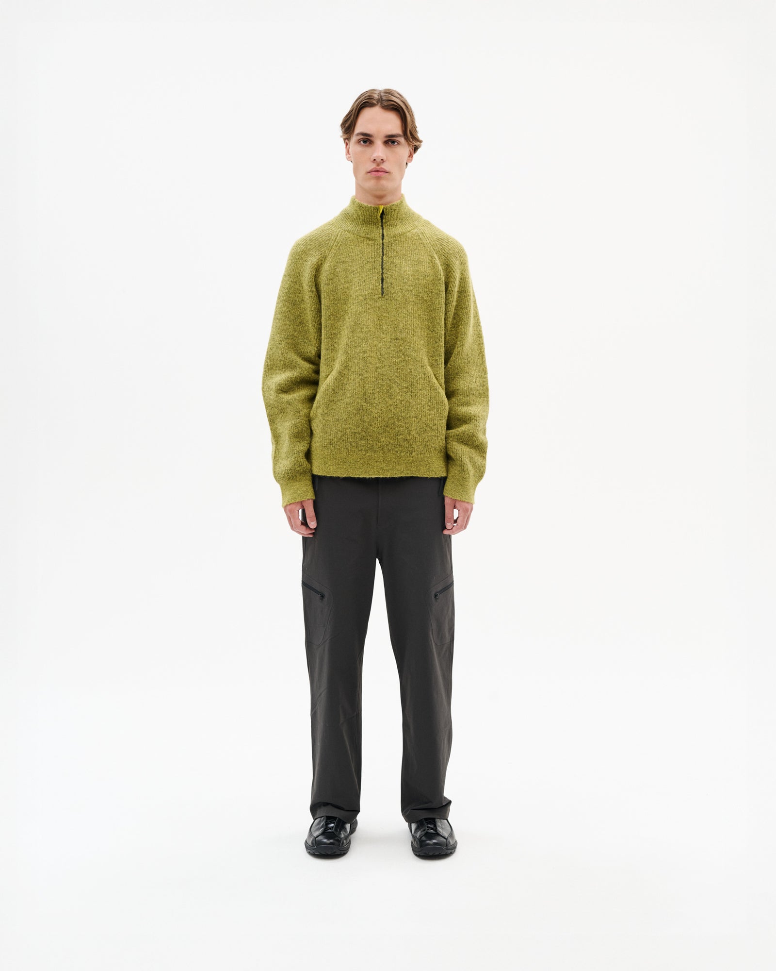 ESSENCE MOHAIR MIXED KNIT TOP