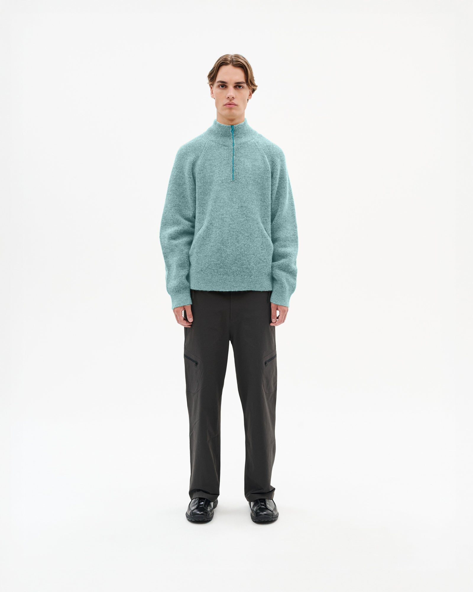 ESSENCE MOHAIR MIXED KNIT TOP