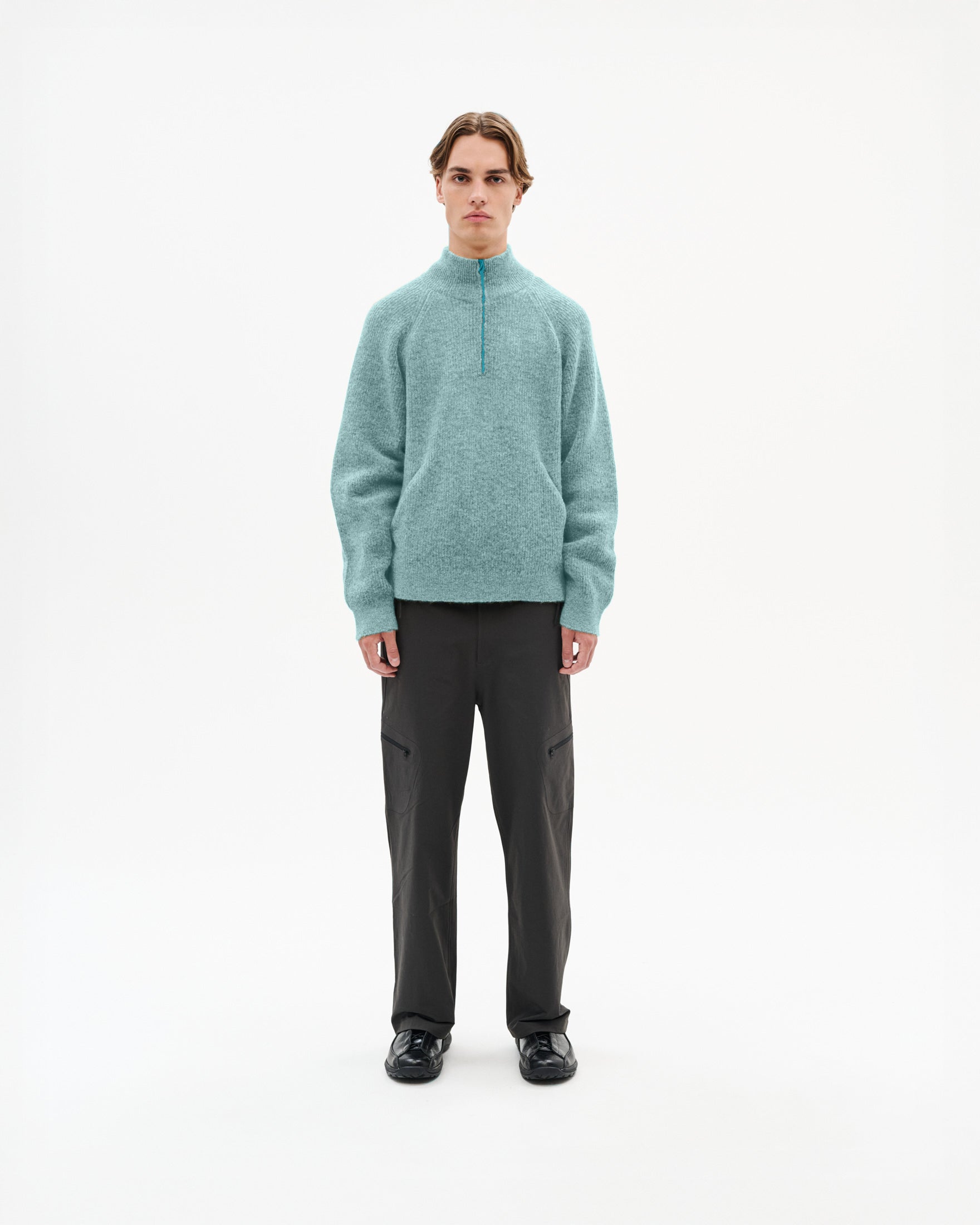 ESSENCE MOHAIR MIXED KNIT TOP