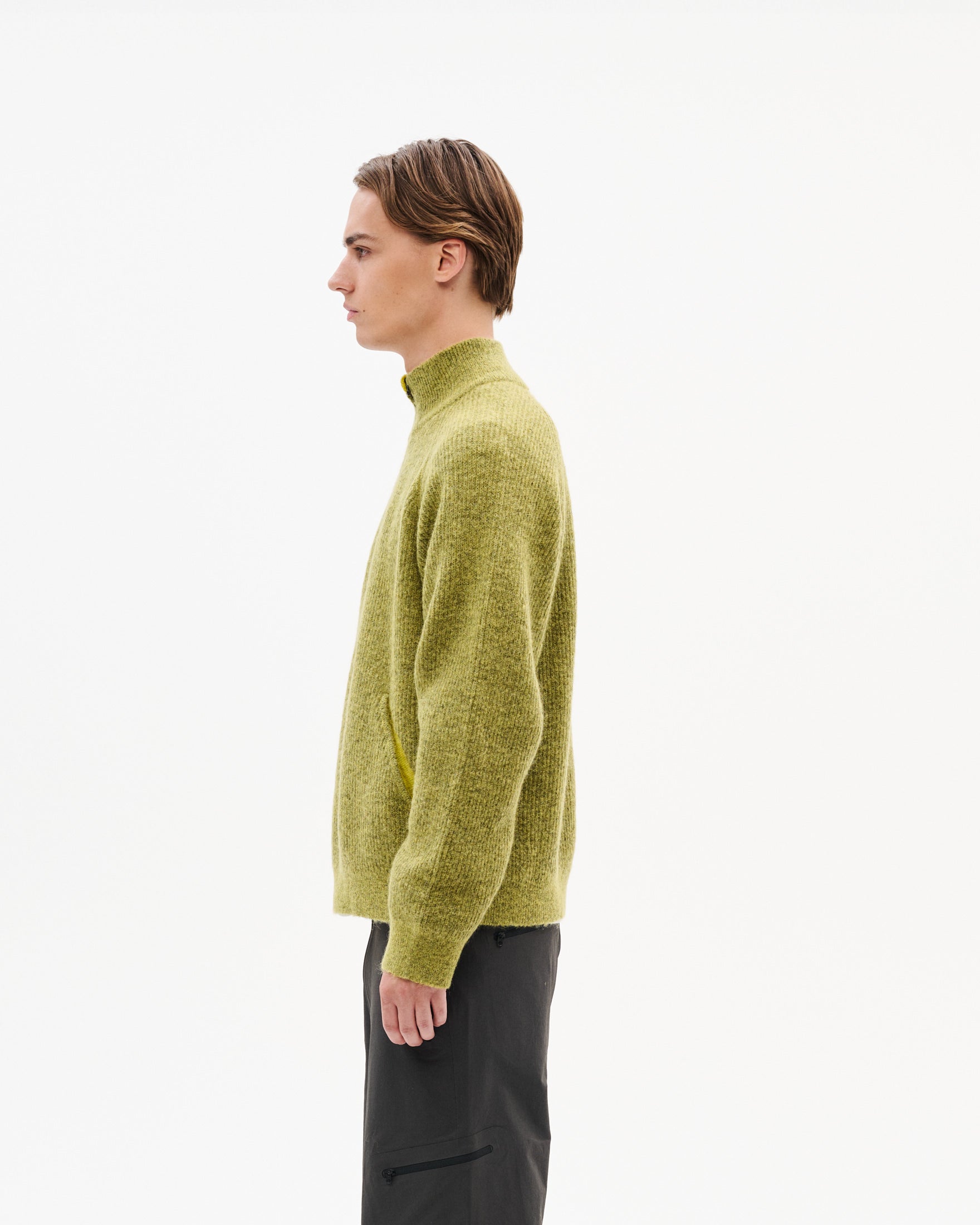 ESSENCE MOHAIR MIXED KNIT TOP