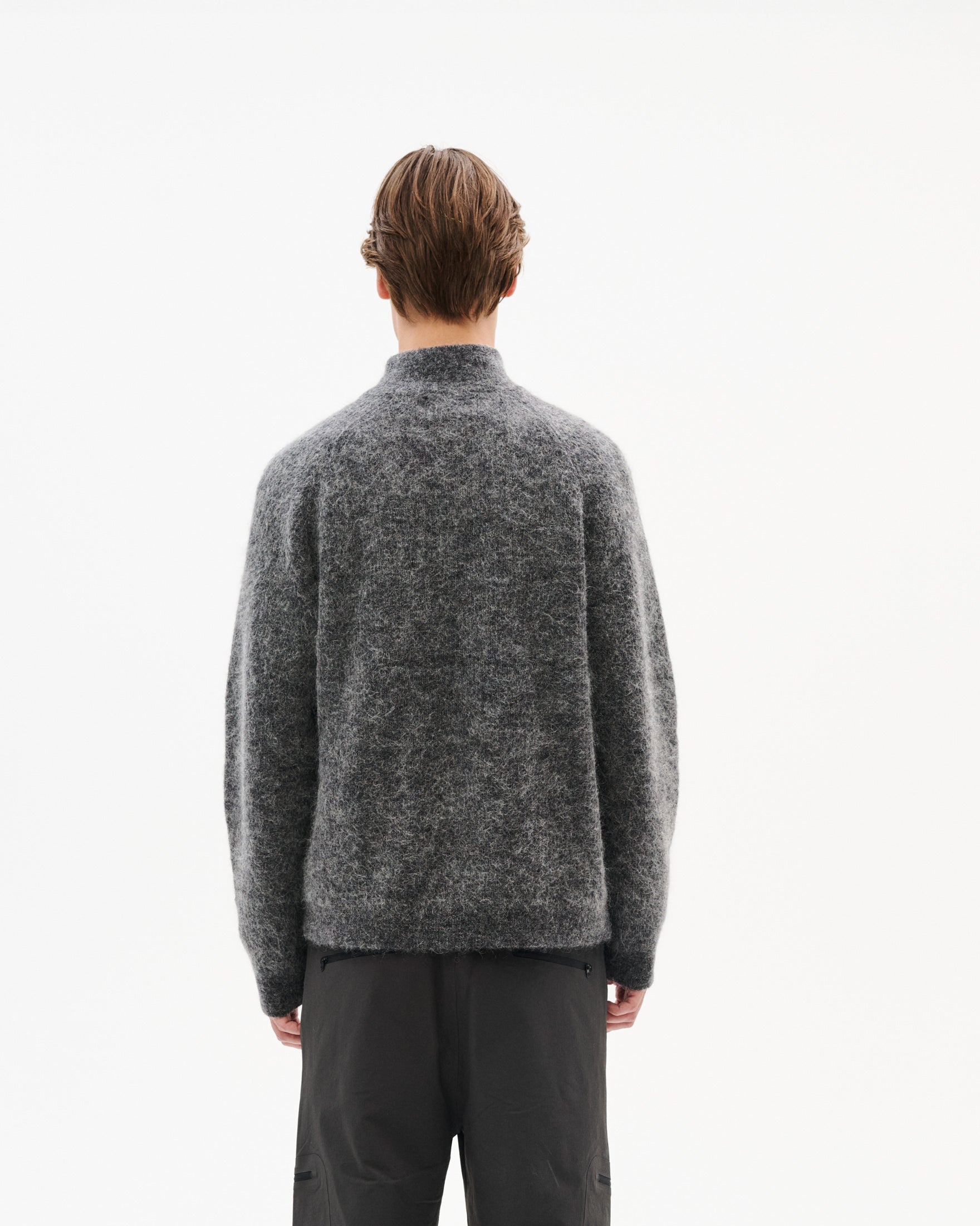 ESSENCE MOHAIR MIXED KNIT TOP