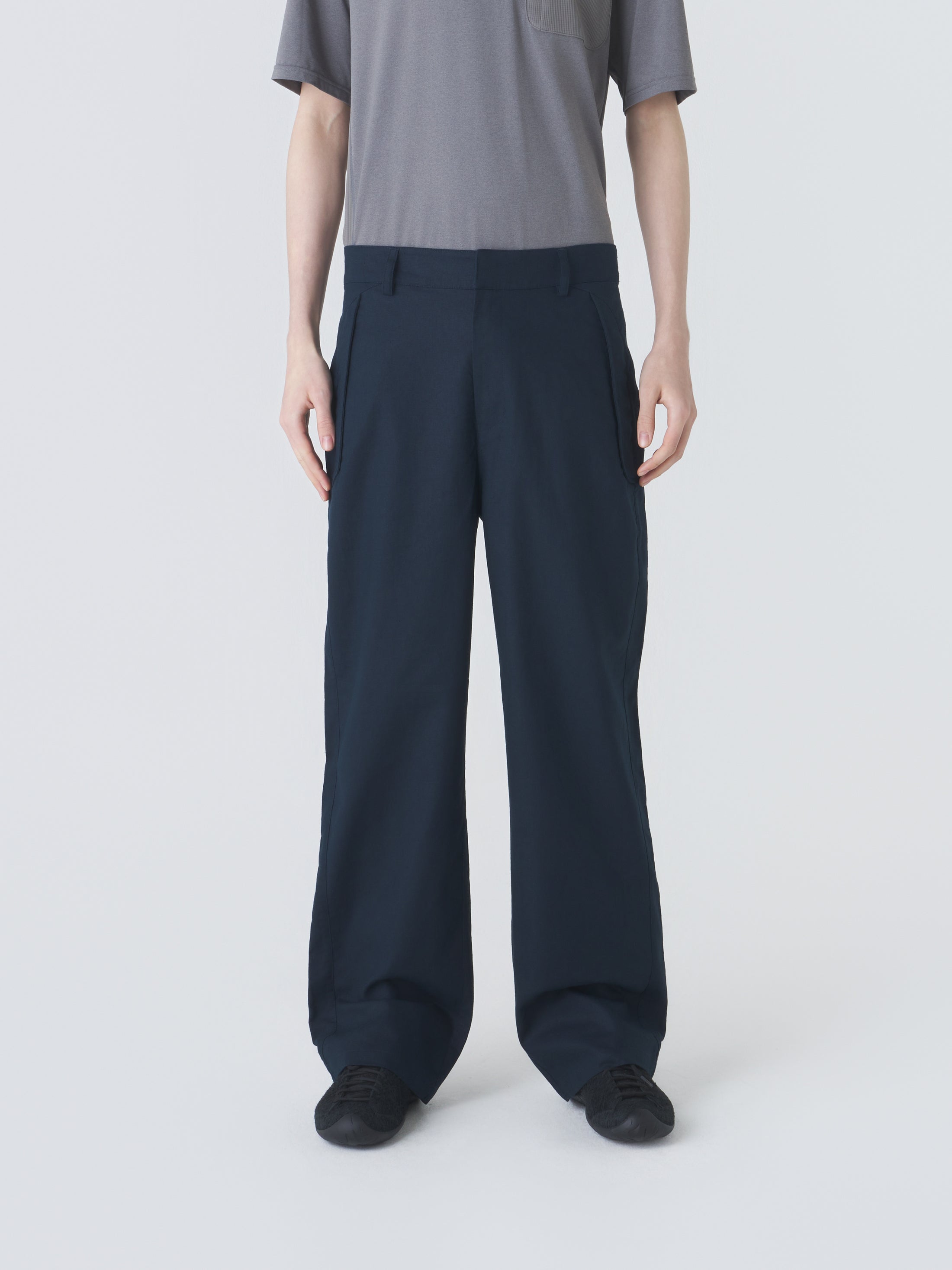 PATH LINEN COTTON MIXED TROUSER