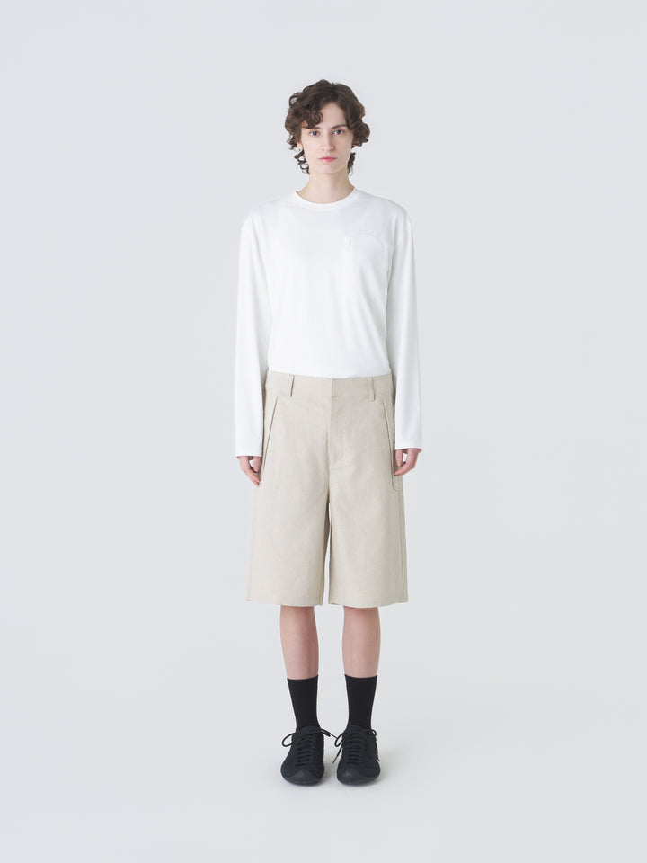 PATH LINEN COTTON MIXED SHORTS hover media