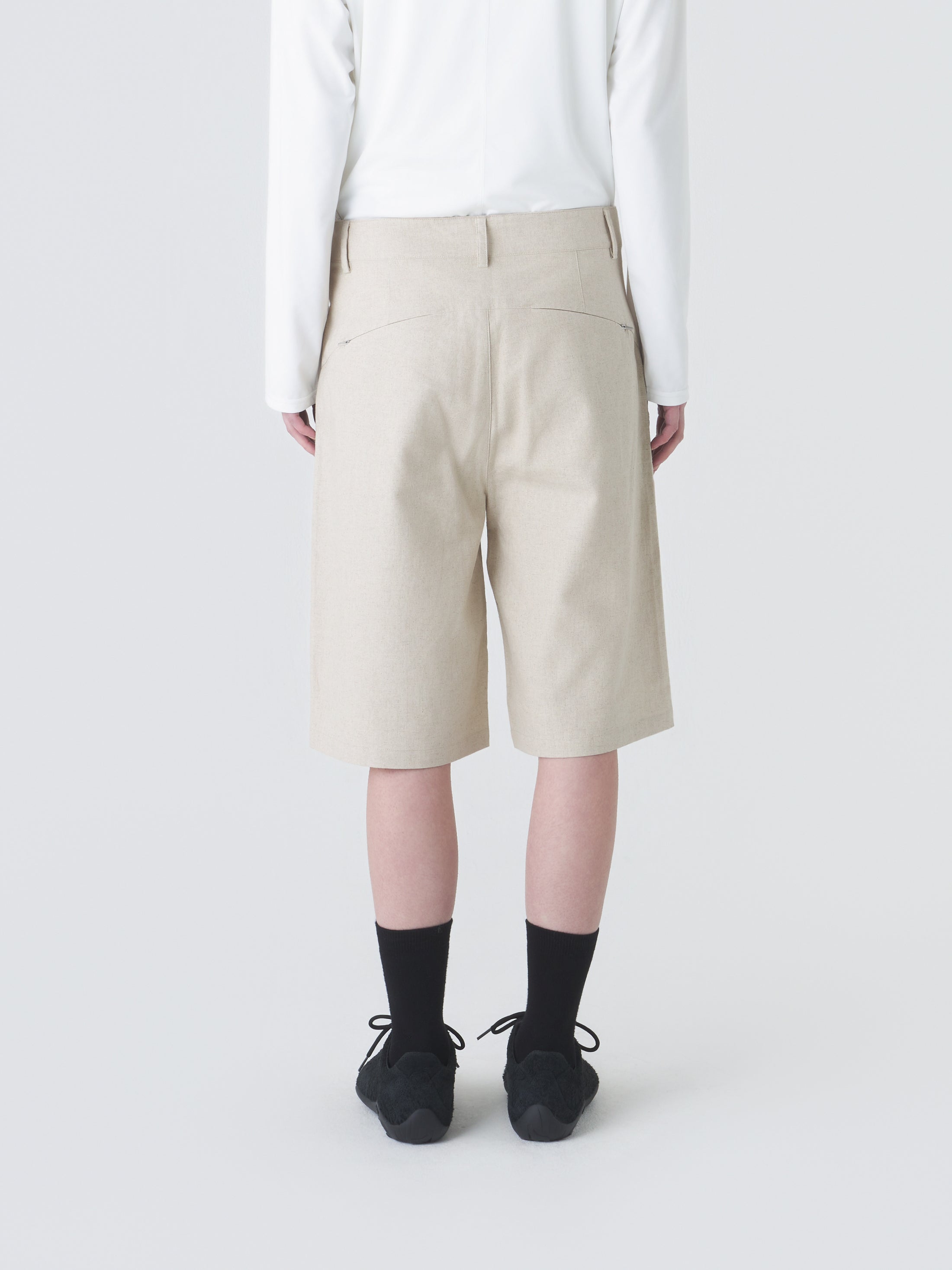 PATH LINEN COTTON MIXED SHORTS