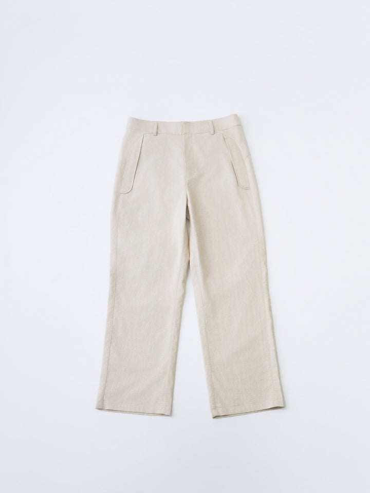 PATH LINEN COTTON MIXED TROUSER flat model media