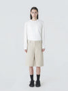 PATH LINEN COTTON MIXED SHORTS hover media