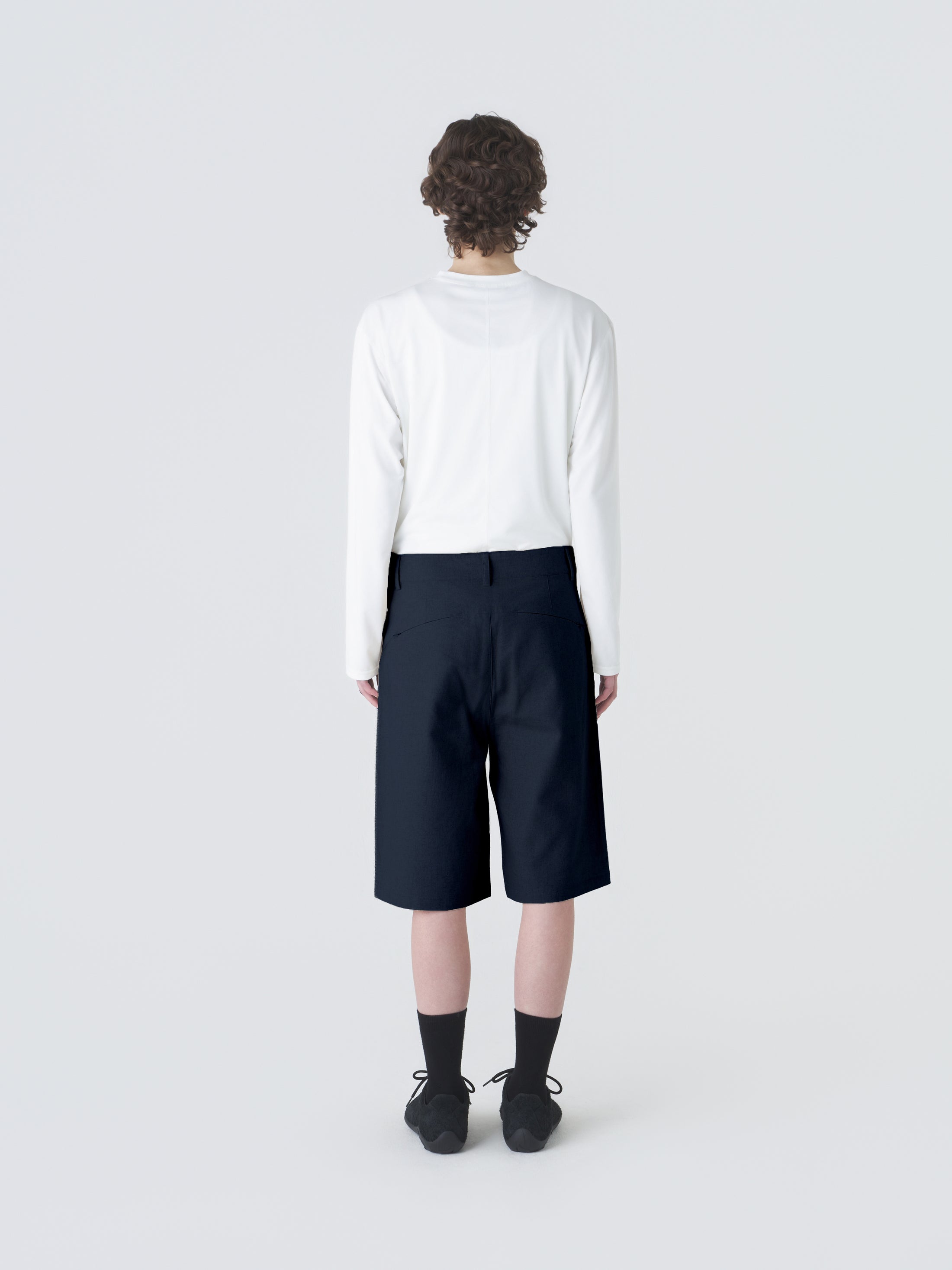 PATH LINEN COTTON MIXED SHORTS